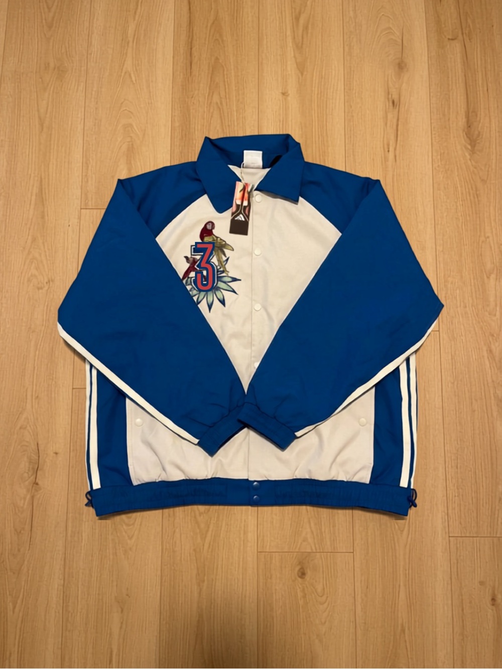 NWT farm rio x adidas bomber jacket